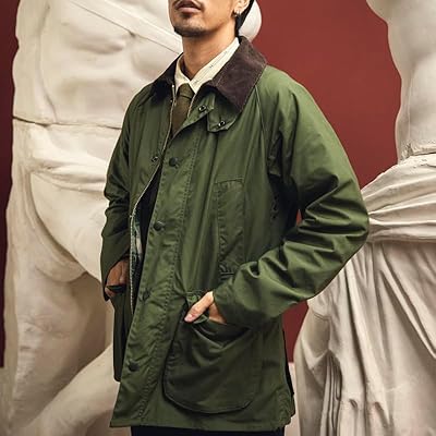 Red tornado vintage non wax jacket raglan trench-coat décontracté en coton pour hommes
