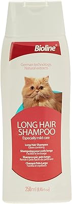 Shampooing bioline pour chats à poils longs, 250 ml - multi couleur