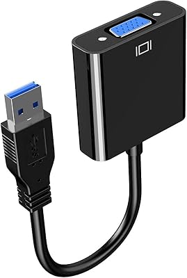 Adaptateur hrx usb 3.0 vers vga, adaptateur usb 3.0/2.0 vers vga 1080p