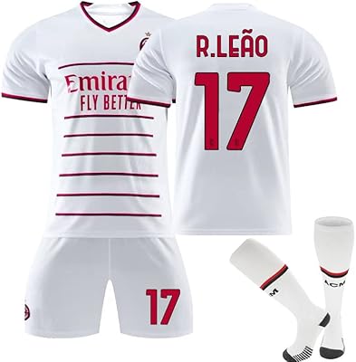 Maillot de football pour garçons 2022-2023 ac milan away r leao #17 fans