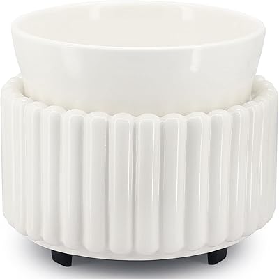 Chauffe-bougie électrique 3 en 1 sans fumée en céramique victoria aroma, chauffe-bougie électrique