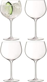 Ballons lsa international en verre transparent de 680 ml | lot de 4