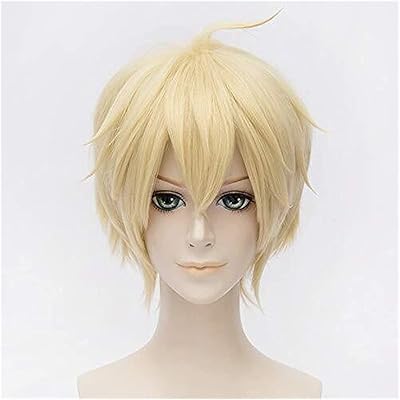 12 " blonde courte shaggy couches moelleux cheveux synthétiques fête cosplay costume perruques