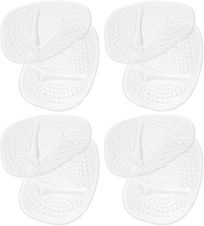4 paires de coussinets de paume avant en silicone pour l'avant-pied, coussinets métatarsiens