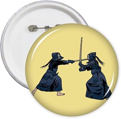 Réalité colorée kendo fistfight japon épingles badge bouton emblème accessoire décoration 5pcs