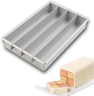 Moule à gâteau tiamo battenberg, aluminium anodisé de poids commercial, argent