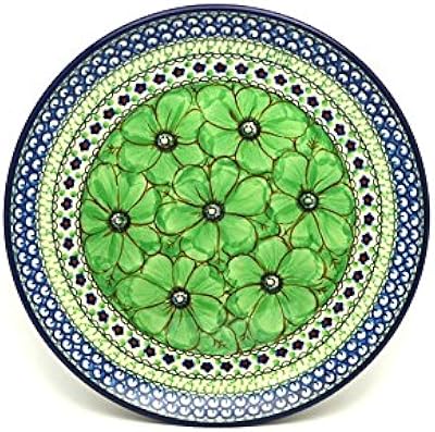 Assiette en poterie polonaise 10 " dîner signature unikat u408a