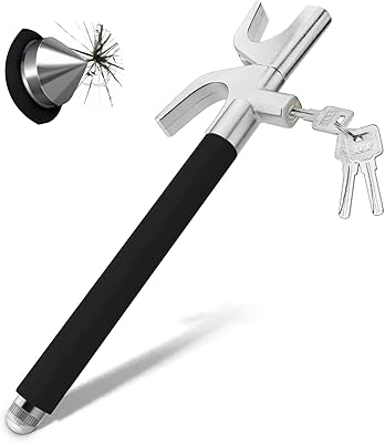 Antivol de volant de voiture, antivol robuste, antivol de volant rétractable avec marteau