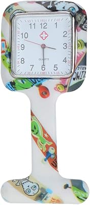 Hemoblue montre d'infirmière broche en silicone montre à quartz suspendue montre de poche