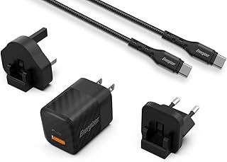 Chargeur mural multiprise pd qc3.0 energizer 38 w + câble usb type c