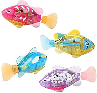 Un jouet électronique vibrant conçu avec un petit poisson robot pour enfants