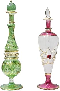 Pack de 2 flacons de stockage d'huiles essentielles et de parfums en verre