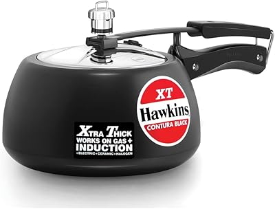 Autocuiseur hawkins contura, aluminium anodisé dur, compatible induction, fond très épais, 3 litres