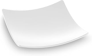 Assiette carrée profonde en mélamine harmony horeca 9 pouces blanc