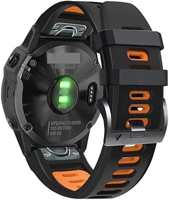 Bracelet de montre sport en silicone bicolore bgm pour garmin descent