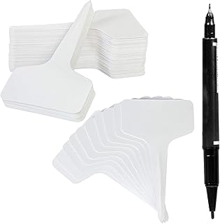 Delfino 150 pièces étiquettes de plantes de jardin en forme de t étiquettes en pvc avec marqueur de stylo en plastique pépinière de plantes pour plantes en pot herbes fleurs légumes bois écologique. La marketplace qui fait du bien à votre budget : Diaytar