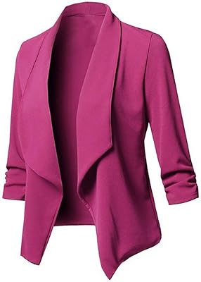 Frankel cardigan léger à manches 4/3 pour femme, ouvert sur le devant, pull