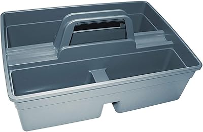 Plateau de rangement en plastique gian multi-usage avec poignée portable attachée pour organiser