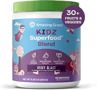 Superaliment d'herbe incroyable au goût de framboise pour enfants, 200 g