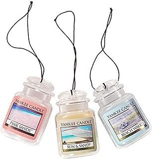 Désodorisant pour voiture yankee candle, paquet de 3 à suspendre pour voiture, neutralise
