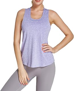 Débardeurs de yoga pour femmes, col en u, polyester à séchage rapide, débardeurs