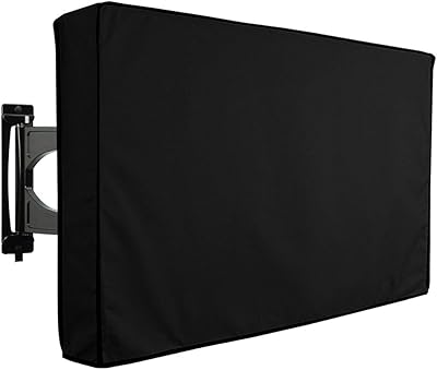 Housse tv d'extérieur docullar 65"-70" étanche et anti-poussière avec poche inférieure pour télécommande