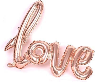 16" ballons en aluminium d'amour, ballons en or rose pour enterrement de vie