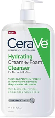 Nettoyant hydratant crème-mousse cera via | démaquillant hydratant et nettoyant pour le visage