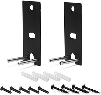 1 paire de supports muraux de remplacement noirs pour système de divertissement