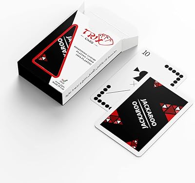 Cartes à jouer jackaroo 104 cartes, 100 % plastique fabriquées aux émirats arabes