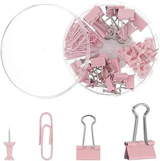 Ensemble de papeterie de bureau trombones punaises et avec boîte de rangement ensemble