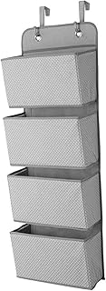 Organiseur de garde-robe en tissu non tissé sac de rangement mural 4 compartiments
