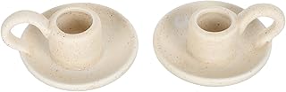 Bougeoir en céramique elipis, bougeoir conique 2 pièces, bougeoir pour éclairage de bougie