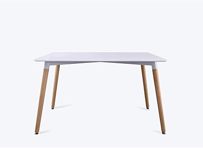 Table à manger lani valor de modern midcentury, blanc, 120 x 80 cm