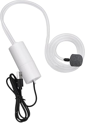 Mini pompe à oxygène usb pour aquarium avec collier de serrage en pierre