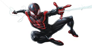 Stickers muraux géants roommates avec motif spider-man miles morales, 1 feuille, taille 36,5"