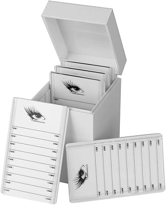 Conteneur de stockage de cils, présentoir de faux cils blancs, sac de rangement