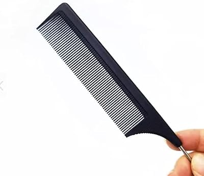 Peigne de barbier en plastique pour coupe de cheveux et coiffure avec poignée
