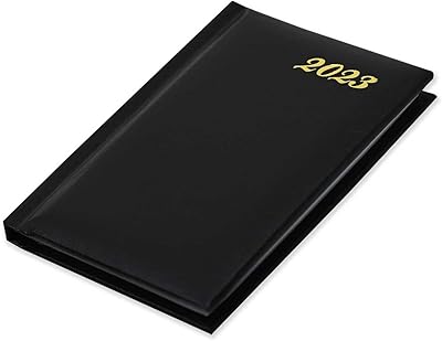 Agenda fis 2023 en vinyle anglais, ligné sur un seul côté, vue hebdomadaire