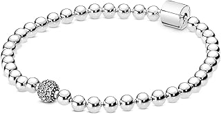 Bracelet easy tuxedo en argent sterling 925 avec d'élégants bijoux en zircone cubique