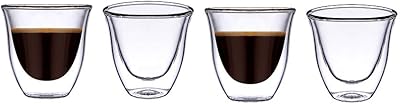 Tasses à café en verre à double paroi blackstone, adaptées au café, lot