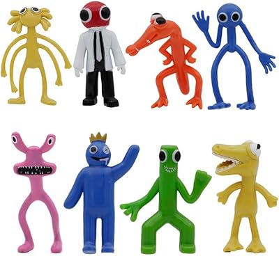 Figurines d'action bone knight rainbow friends (8 pièces/ensemble), cadeau pour les enfants