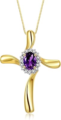Collier élégant tout simplement magnifique avec améthyste et diamants pierre de naissance
