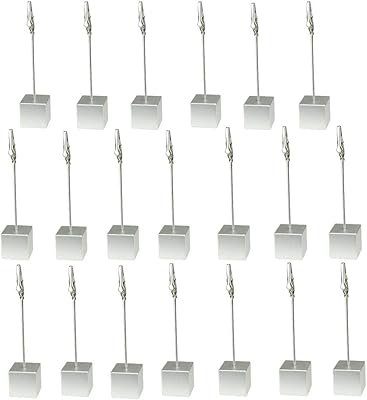 20 pièces porte-numéro de table nom lieu porte-carte mémo clip support porte-notes photo