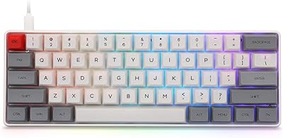 Clavier de jeu mécanique gris unzil sk61 hot swap avec commutateur optique, rvb