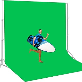 Grande toile de fond verte de 12x10 pieds pour la photographie, toile de fond verte pour les réunions zoom, rideau en tissu polyester avec 4 clips à ressort, studio de jeu de photographie vidéo chromakey youtube. Révolutionnez votre façon d'acheter avec Diaytar