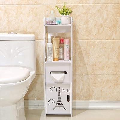 Yamim armoire de salle de bain sur pied, meuble de salle de bain, armoire de toilette, planche de bois blanc, support de rangement de mouchoirs, armoire de rangement d'huile, support étanche de salle de bain. Comparez, choisissez, économisez sur Diaytar Sénégal
