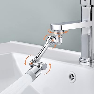Rallonge de robinet, rotation à 1080 degrés, doubles sorties, robinet à filtre à