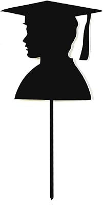 Party time - 1 pièce de décoration de gâteau en acrylique pour remise de diplôme, cure-dents pour fête de remise de diplôme, fournitures de fête de remise de diplôme 2020 (noir - décorations de gâteau de remise de diplôme pour garçons). Le meilleur du e-commerce discount réuni sur Diaytar