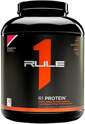 R1 protein 76 serv fraises et crème 5 lbs : 00407
